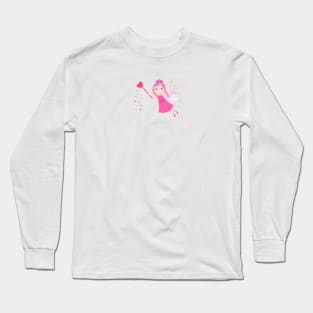 Cute fairy girl holding heart Long Sleeve T-Shirt